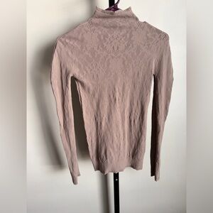 Intimately Free People Taupe Mesh Under Top Mock Neck